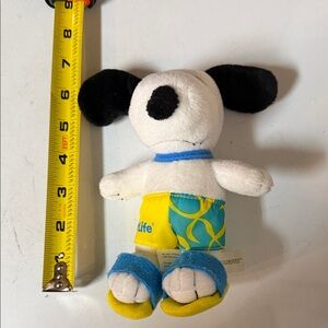 Plush snoopy Toy with Blue and Yellow Outfit